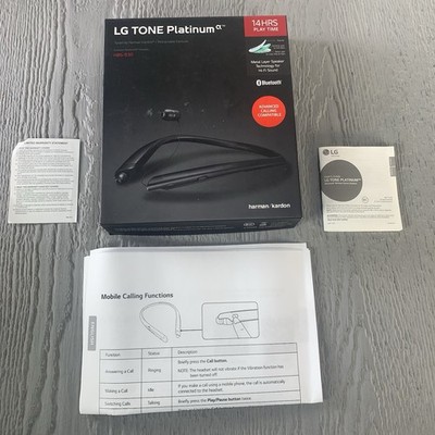 LG Tone Platinum HBS-930 Wireless Bluetooth Headset BOX/ MANUAL REPLACEMENT ONLY
