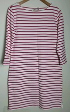 Vineyard Vines Dress Size S Fits S/M Pink White Stripes Knit