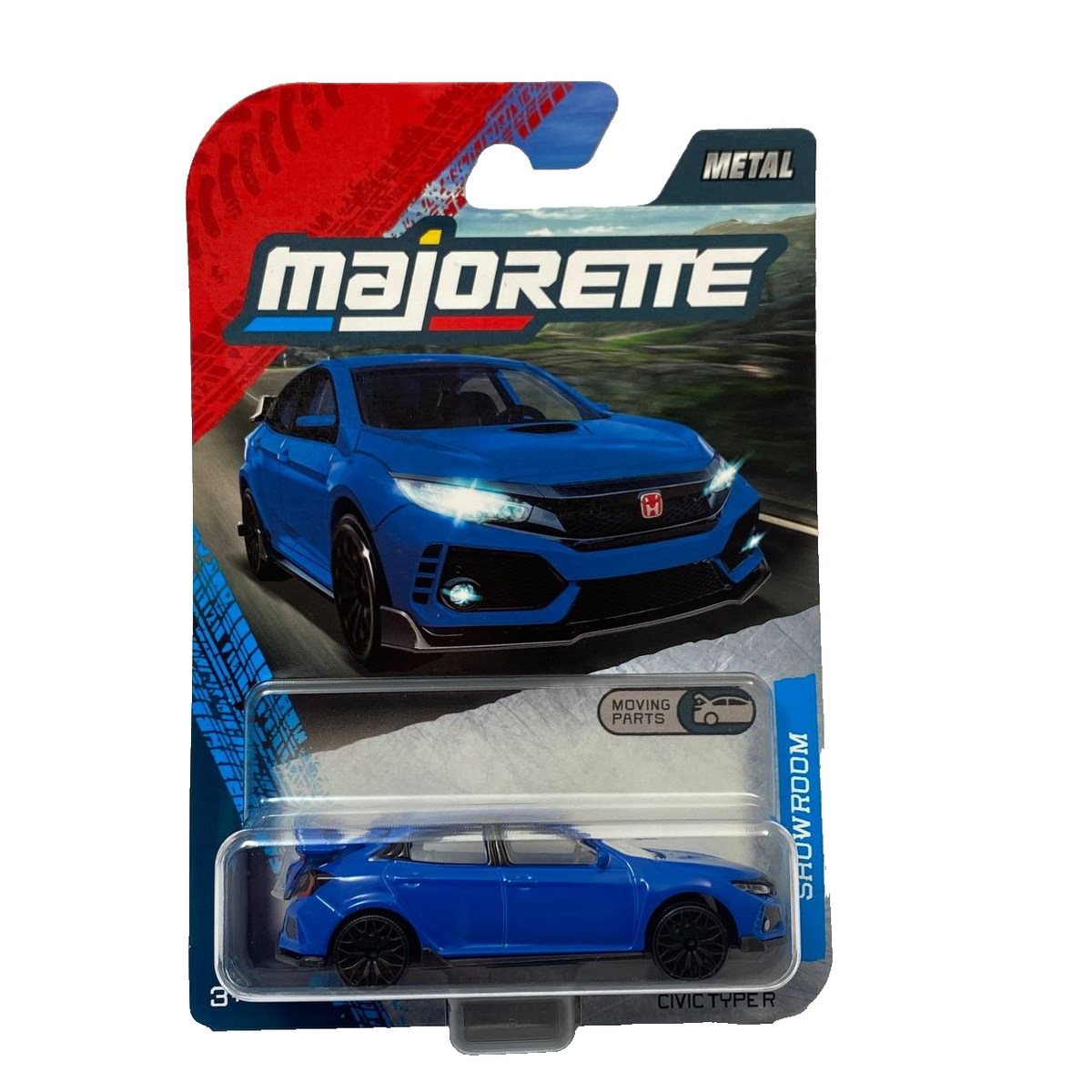 Honda Civic Type R FK9 Blue Majorette Premium Cars Moving Parts