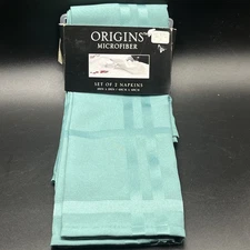 New Bed Bath & Beyond Origins Microfiber Dinner Napkins Green 19”