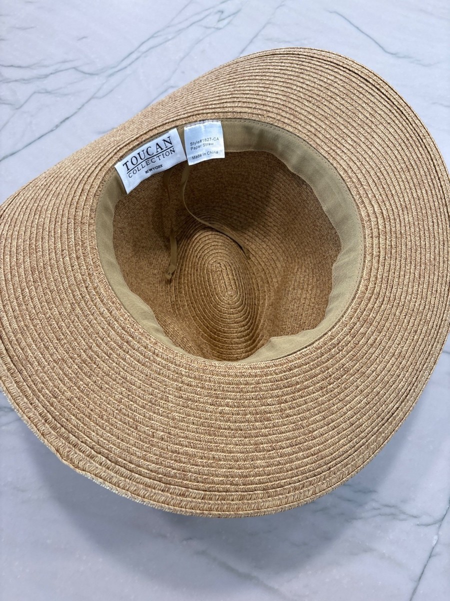 Toucan Hats Exclusive Ivory Wide Brim Sun Hat in Ivory New  display picture 1