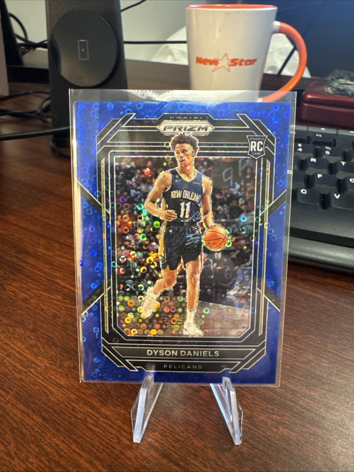 2022-23 Panini Prizm - Dyson Daniels #233 Blue Fast Break Prizm /150 (RC)