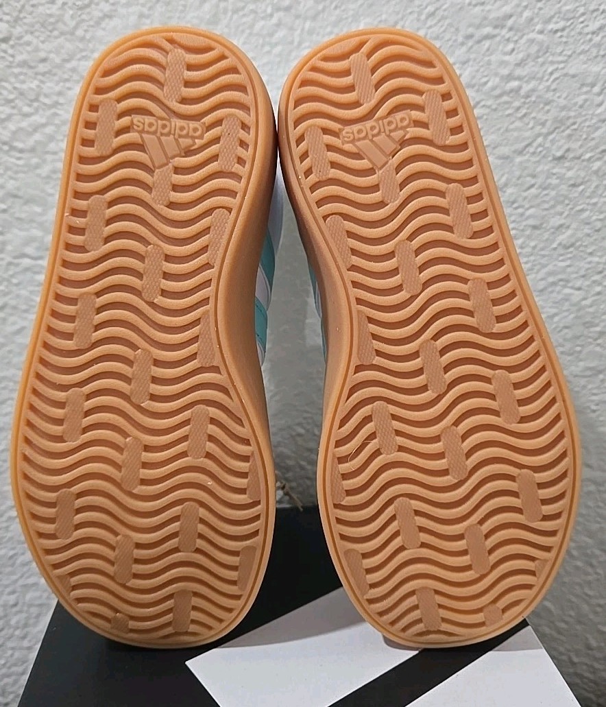 Adidas VL Court 3.0 K White Blue Gum Sneaker Size 11K JS2596  thumbnail 5