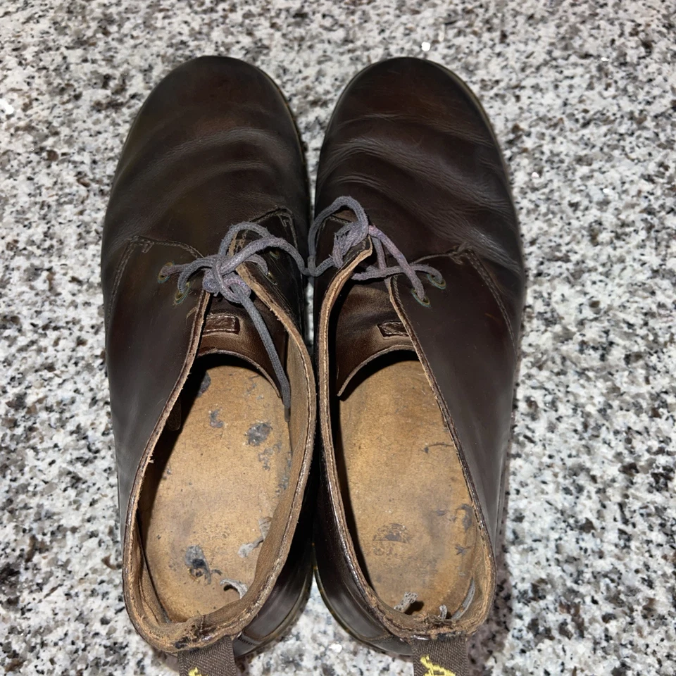 Botas Desierto Hombre Dr. Martin Cuero Marrón Cabrillo Caballo Loco-Talla 11M! Foto 4 de 4