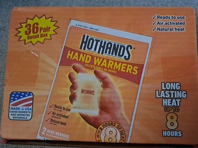 HotHands 8 Hour Air Activated Disposable Hand Warmers, 36 Pair