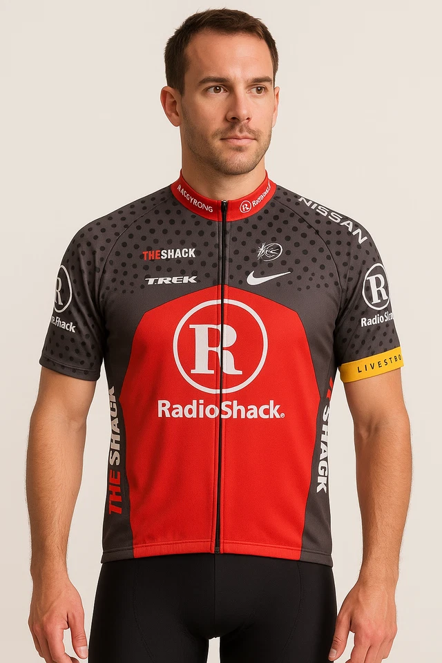 Camiseta deportiva de ciclismo Nike RadioShack TREK LIVESTRONG - talla XL - roja/gris UCI Pro Tour Foto 2 de 4