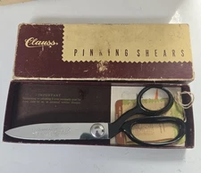 Vintage Clauss Pinking Shears in Box Sewing Tailor Scissors USA