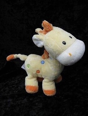 Carters Just One Year Giraffe Spots Rattle Plush Lovey Soft Toy Crib Nursery HTF