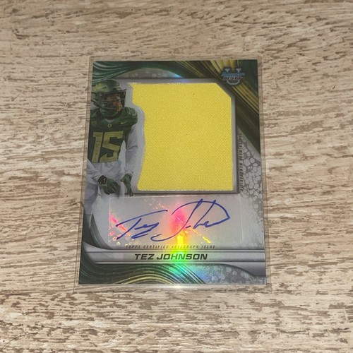 2024 Bowman Best U Tez Johnson Jumbo Patch Auto PJA-TJ Oregon Ducks RPA