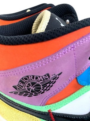 Nike Air Jordan 1 Mid Multicolor Lightbulb Sneakers EUC | eBay