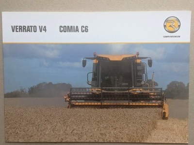 SAMPO ROSENLEW VERRATO V4 COMIA C6 Mähdrescher Prospekt Traktor Schlepper