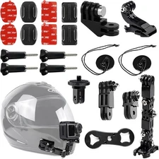 Motorcycle Helmet Chin Mount Kit for Insta360 ACE Pro X5 X4 X3 X2 X, Black 