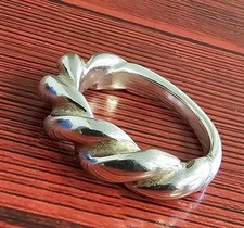 sterling Silver 925 Twist Dome Band 6 Mm Thick 7.75 Grams size 7.75