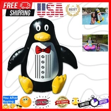 Water-Stable 33-Inch Penguin Pool Float – Fun for Kids & Summer Gatherings