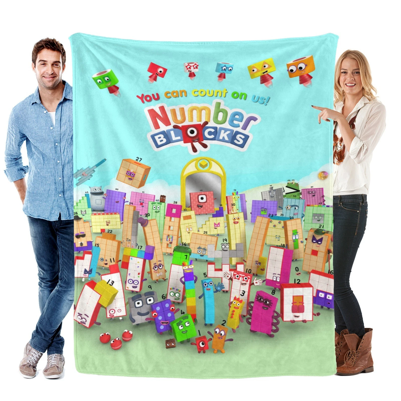 Numberblocks Blanket Soft Bed Sofa Throw Cozy Lightweight Birthday Gift