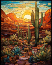 Paint by Numbers Kit for Adults - Cactus DIY Adult Paint by Number Kits Wilderne