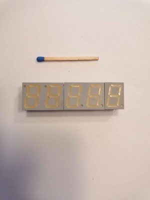 3 Stück 7-Segment-Anzeigen, rot, 14 mm, 5 Digit;  TR366, gebraucht, gem.Kathode