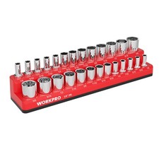 Magnetic Socket Organizer 14 Drive Sae Holder Tray 26 Piece Standard Deep Magnetic Socket Organizer 14 Drive Sae Holder Tray 26 Piece Standard Deep