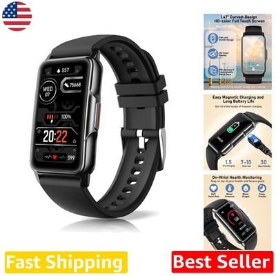 Fitness Tracker Watch: 1.47'' HD Touch, GPS, 10-Day Battery,