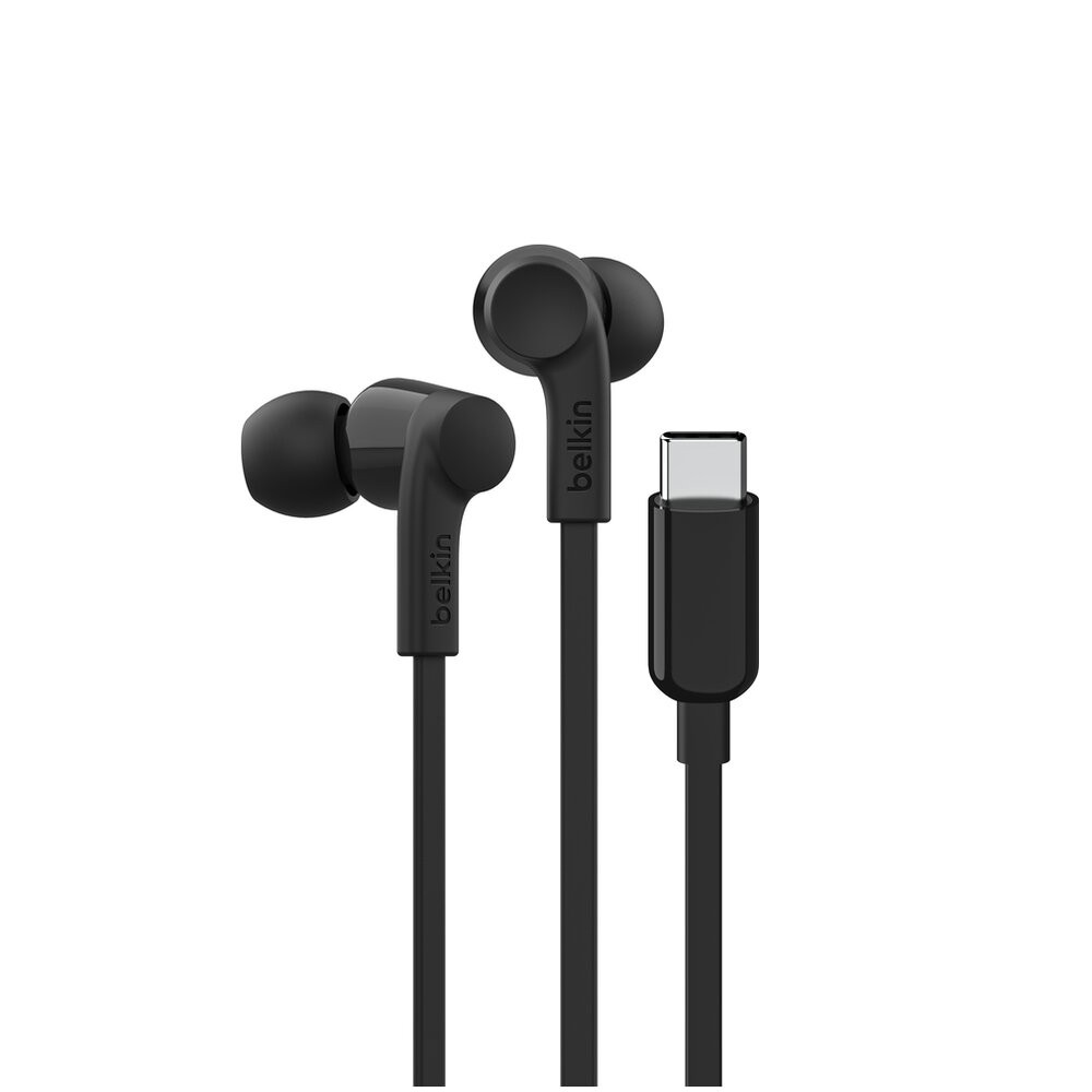 Cuffie USB-C Belkin SoundForm Nere - Audio 10mm e IPX5 per Smartphone