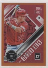 2018 Panini Donruss Optic Diamond Kings Orange Prizm 33/199 Mike Trout #13 s3g