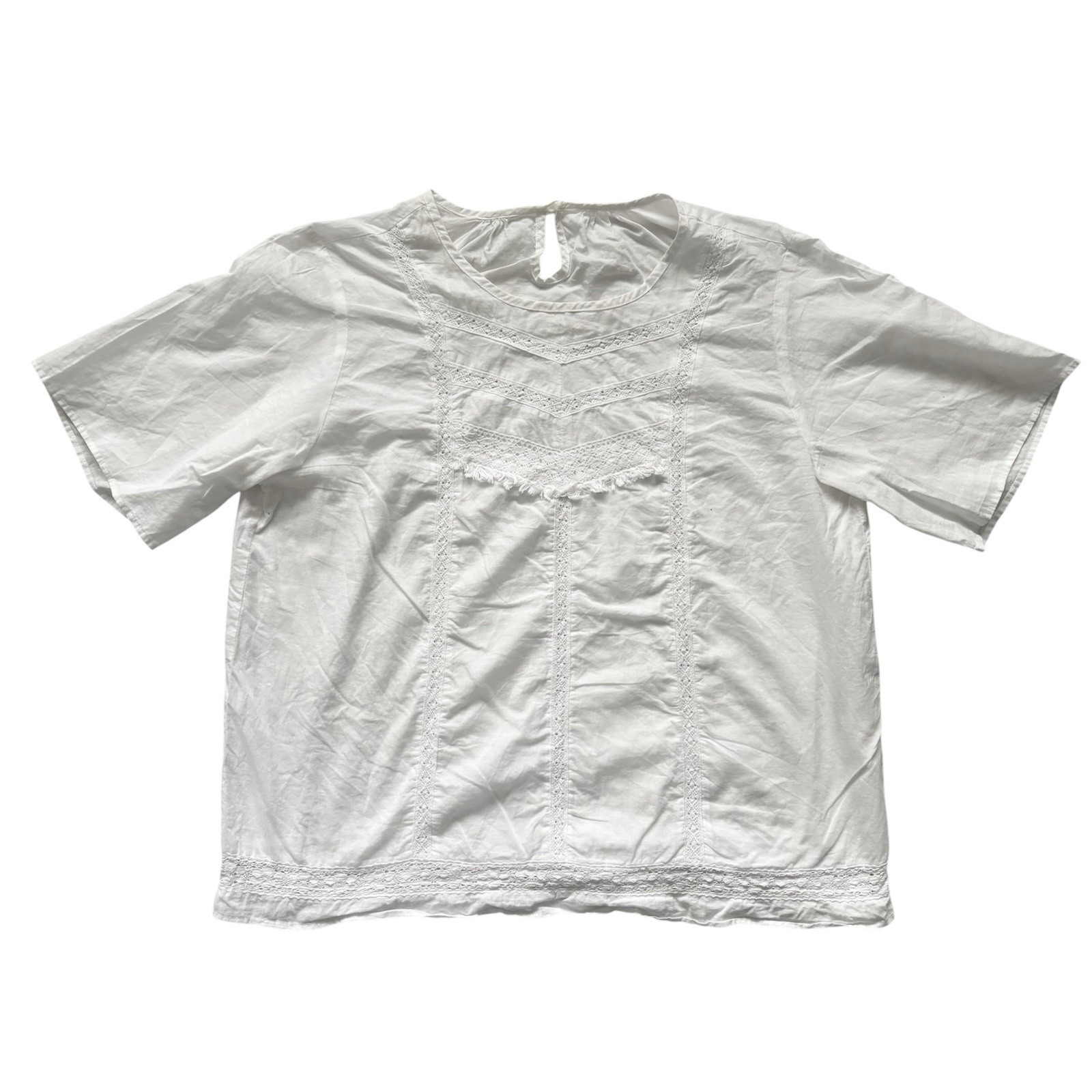 Vintage Blouse Top Mesh Detailed White 90s Y2K Retro Boho Indie 14 image 2
