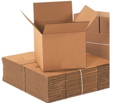 10"L x 10"W x 10"H, 25-Pack Corrugated Cardboard Boxes for Shipping, Packing