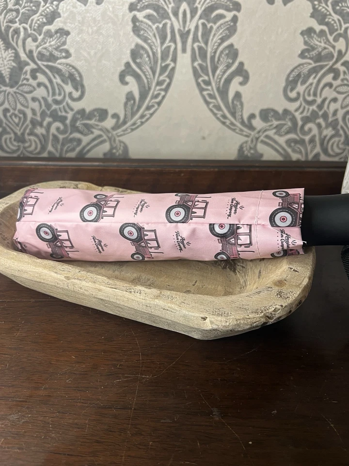 Paraguas tractor rosa American Farm Company Country Farm Life regalo - NUEVO Foto 2 de 4