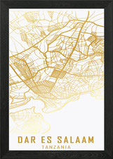 Dares salaam Tanzania Framed Wall Art Poster Canvas Print Picture