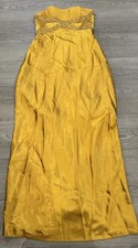 Vintage Golden Dusk Collection  Strapless Smocked & Beaded Bust Maxi Prom Dress