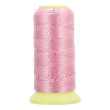Bonded Thread, 1 mm 190 Yards Polyester Sewing Cord for Tassels, Pink
