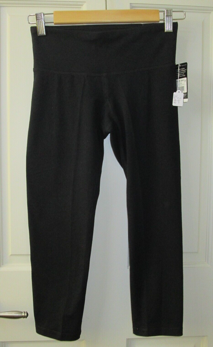 NWT C9 by Champion Black Capri Activewear Pants Women XS 24x20 Duo