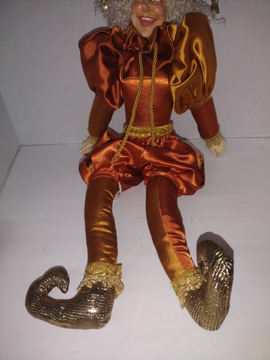 Porcelain Clown Jester Halloween Creepy Doll 19