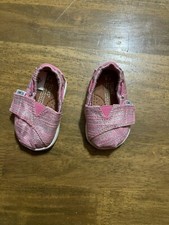 TOMS Shoes, Girl's Toddler Baby Size T 2, Pink, Slip On