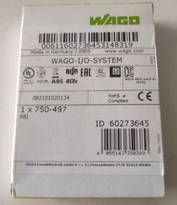 One New WAGO 750-497 750497 PLC Module In Box Expedited Shipping