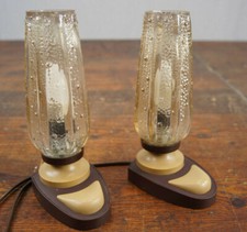 Nachttischlampe Tischlampe Stehlampe 2x Tulpenfuß Lampe Paar Leuchten 70er