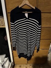 Uniqlo Medium Breton Stripe Jumper Dress New With Tags