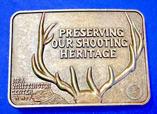 Preserving Shooting Heritage NRA National Rifle Whittington Center Belt Buckle