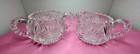 American Brilliant Cut Glass Sugar & Creamer Set - RARE design