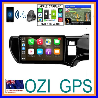 for TOYOTA PRIUS C 2009-2015 GPS WIRELESS CARPLAY ANDROID AUTO ODB DAB+ TPMS DVR