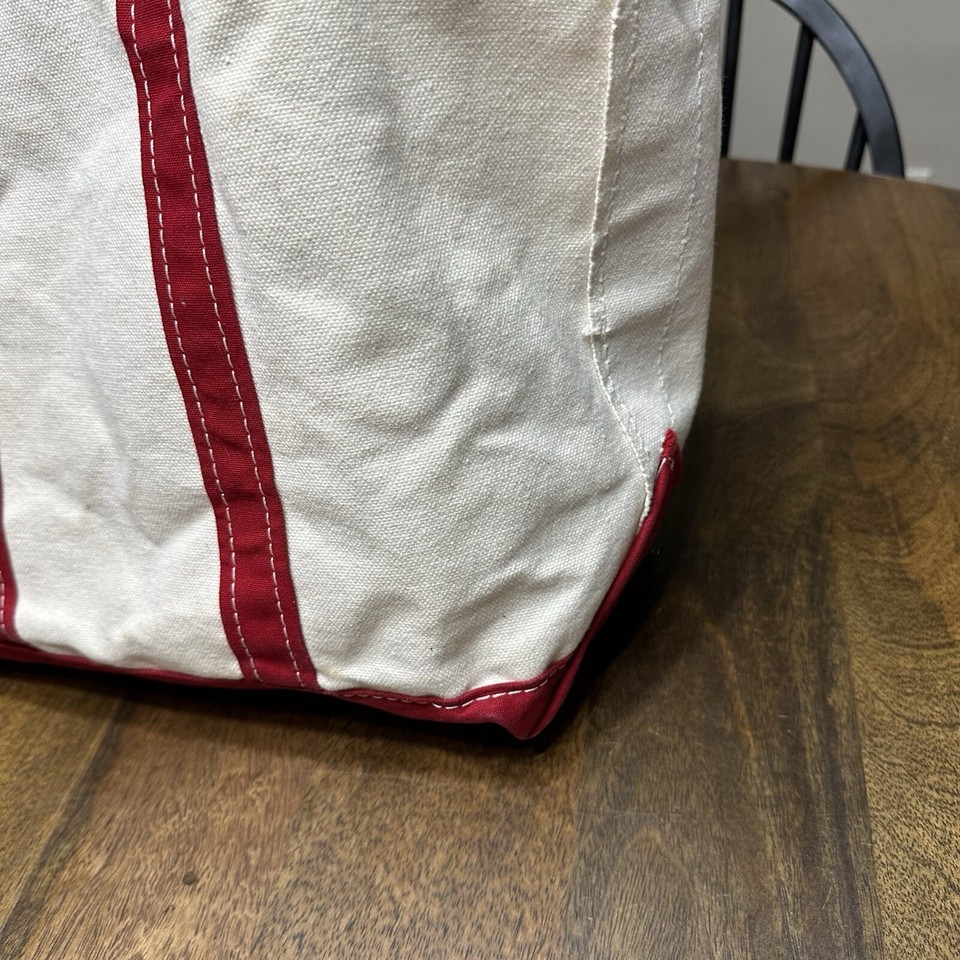 vintage ll bean Red Boat and Tote Bag RARE double Tag Blue Stitching eBay