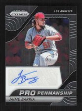 Jaime Barria 2020 Panini Prizm Pro Penmanship Auto #PP-JB
