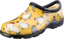 Poulets Jonquille Jaune Imprimé Femmes Sloggers Sabots Étanche Jardin Chaussures