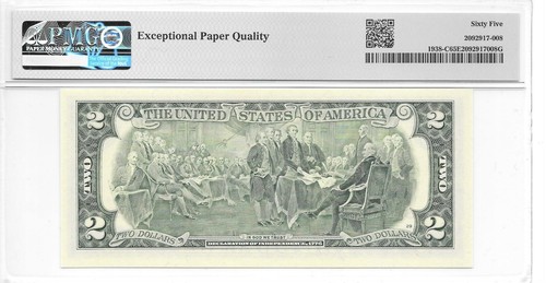 2003A Philadelphia $2 FRN Harder to Find CD Block PMG 65 EPQ Gem Unc (Sheet Not) - Picture 4 of 8