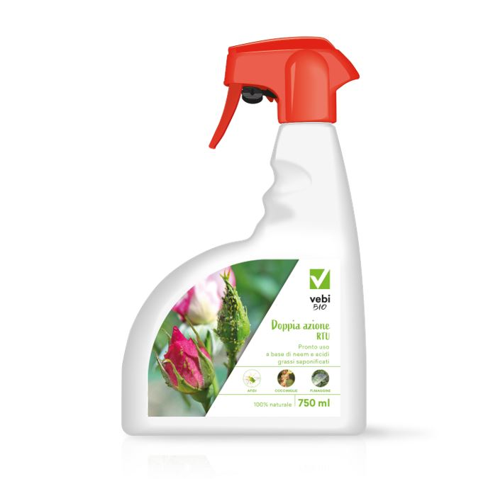 Vebi DOPPIA AZIONE RTU Neem Sapone molle insetticida biologico spray 750 ML