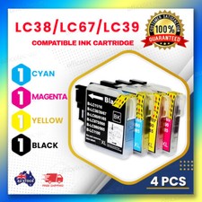 4 Ink Cartridge LC-38 LC-67 for Brother DCP-385C MFC-990CW MFC-6490CW MFC-255CW 