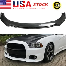 Carbon Fiber Front Bumper Lip Spoiler Splitter Body Kit For 11-14 Dodge Charger