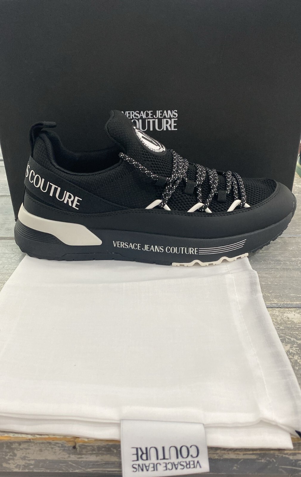 Versace Jeans Couture Black Mens Shoes EU 43 VJU2 Size 28cm Insole