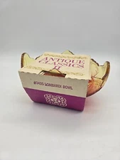 Vintage Jeanette Glass Amberina Lombardi Bowl Footed Flash Glass W/ Original Box