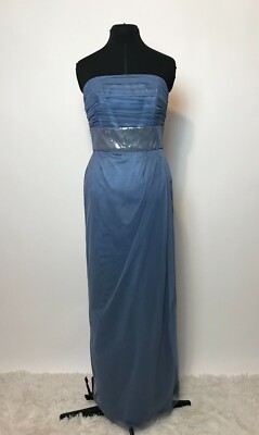 DESSY 2848 LARKSPUR STRETCH TULLE SILVER SEQUIN BRIDESMAID FORMAL GOWN DRESS  12 | eBay